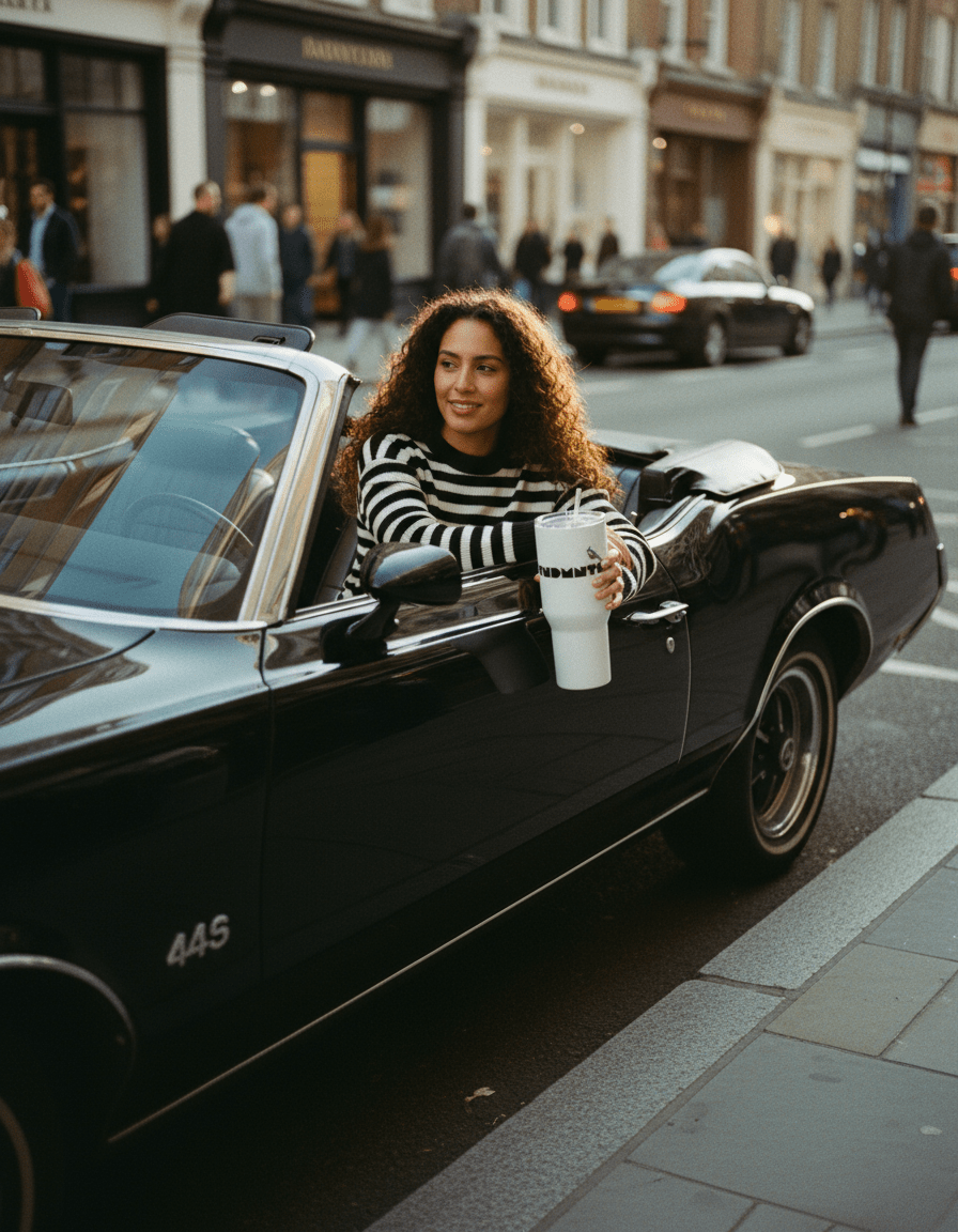 Travel Mug with handle : Keep your drinks handy on the go! by Shop FNDMNTLS - travel mug, dishwasher safe mug, FNDMNTLS