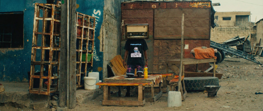 Junk yard gang wearing cyborg graphic tee by FNDMNTLS