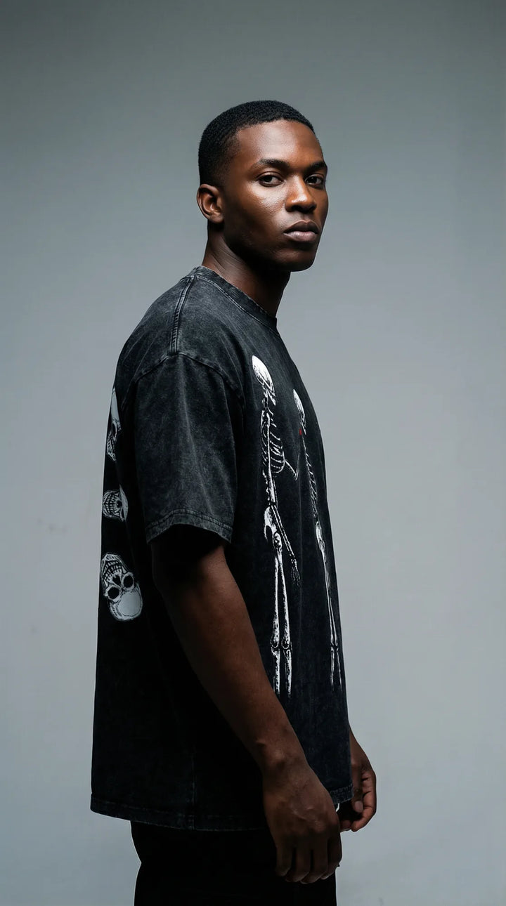 Nephilim Oversized Graphic Tee lifestyle/detail image | FNDMNTLS