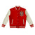 Chrome Cardinal Two-Tone Fleeced Varsity Jacket by Shop FNDMNTLS - Varsity Jackets, Casual Streetwear, Chrome Cardinals