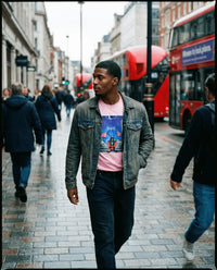 Pink Ninja Magic Essential Cotton T-Shirt with colorful fantasy warrior print, made from 100% cotton for breathable comfort.