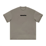Black Logo Essentials Heavyweight Tee premium essentials product view | FNDMNTLS