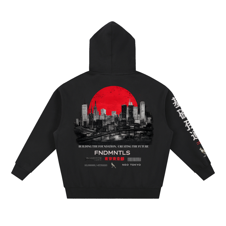 Foundation Essential Oversized Boxy Fit Fleece Hoodie - Product Photo 6 | FNDMNTLS Streetwear