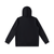 Back view of Premio Essential Oversized Hoodie in black, showcasing relaxed fit and heavyweight cotton blend material for casual streetwear style.