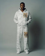 Shield of Faith Zip Hoodie lifestyle/detail image | FNDMNTLS