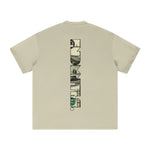 Earth tone heavyweight Ben Franklin T-Shirt with graphic design