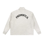 Half-Zip Rolled Edge Fleece Sweatshirt by Shop FNDMNTLS - sweatshirts, Chrome Cardinals, pullover swaetshirt
