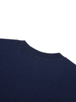 Detailed navy fabric with stitching