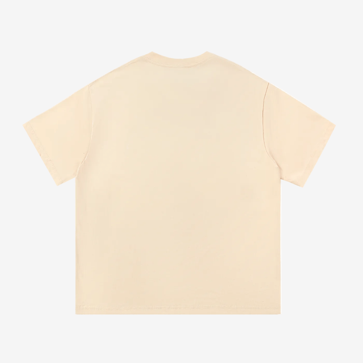 Beige t-shirt on a white background
