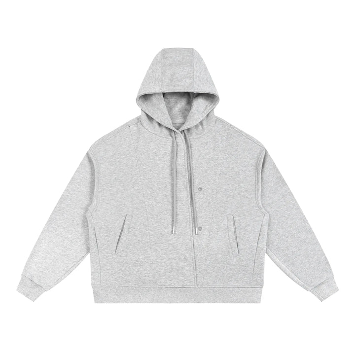 Boxy Placket Hoodie product image | FNDMNTLS