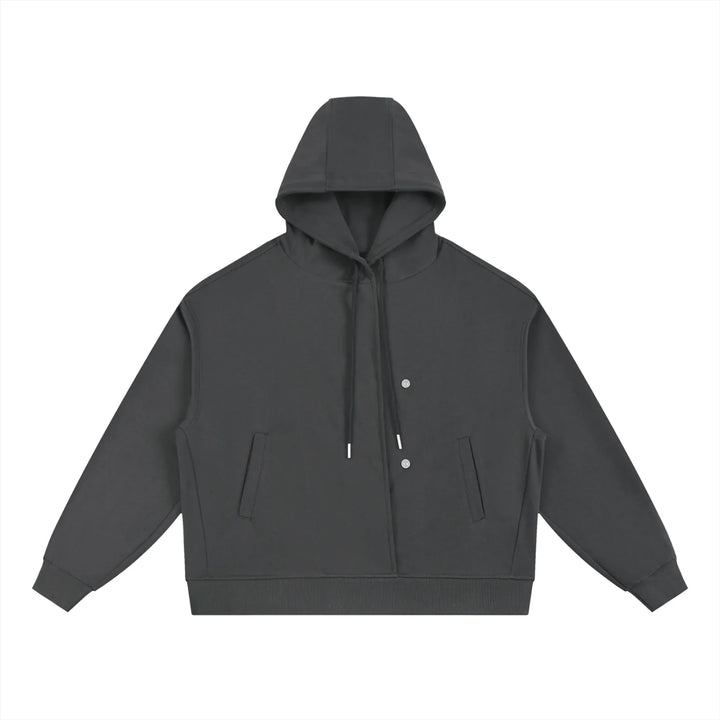 Boxy Placket Hoodie product image | FNDMNTLS