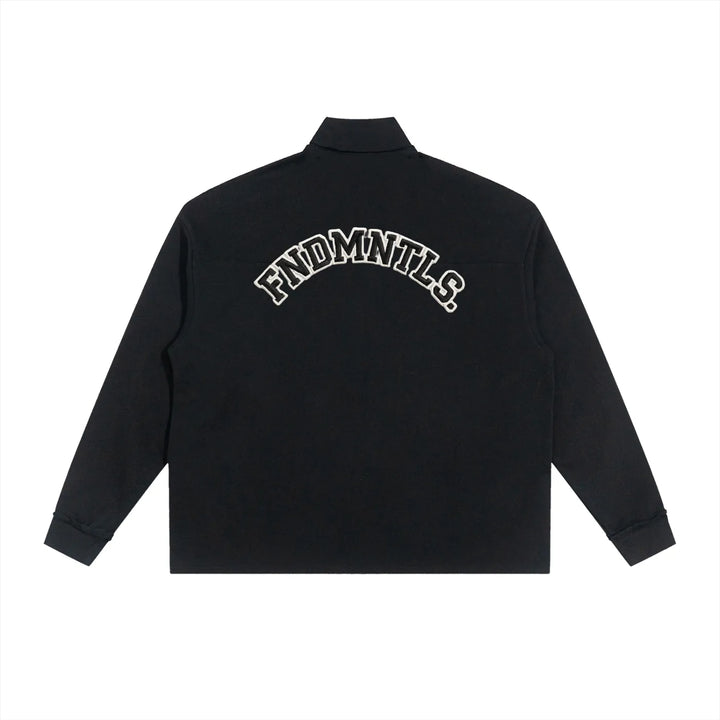 Half-Zip Rolled Edge Fleece Sweatshirt by Shop FNDMNTLS - sweatshirts, Chrome Cardinals, pullover swaetshirt