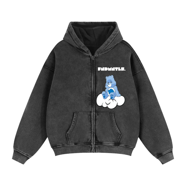 Care Bears FNDMNTLS. Zip Up Hoodie by Shop FNDMNTLS - hoodies, Boxy Fit, Care Bears Hoodie