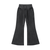 Vintage Washed Flared Fleece Pants in black with drawstring waist and front pockets. Casual cotton blend ideal for everyday wear.