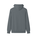 back Gray hoodie back view