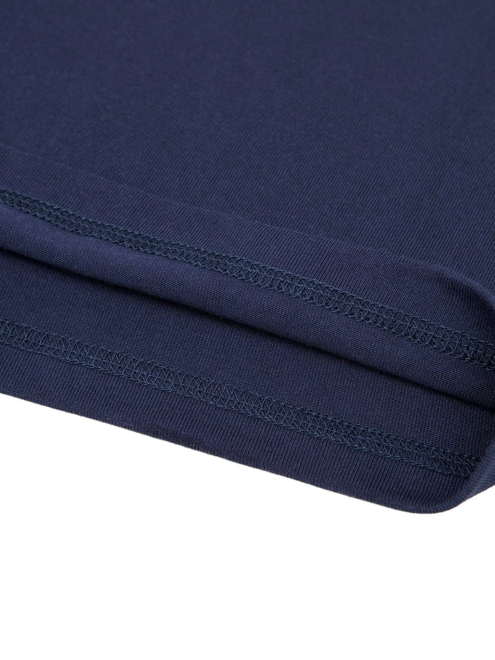 Detailed navy fabric with stitching