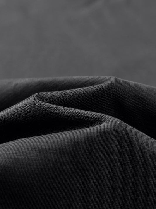 Black Logo Essentials Heavyweight Tee heavyweight fabric fit image | FNDMNTLS
