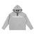 Gray oversized fleece hoodie with logo, casual apparel