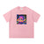 Pink cotton T-shirt with vibrant gaming illustration