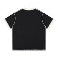 Contrast-Stitched Cotton T-Shirt black back