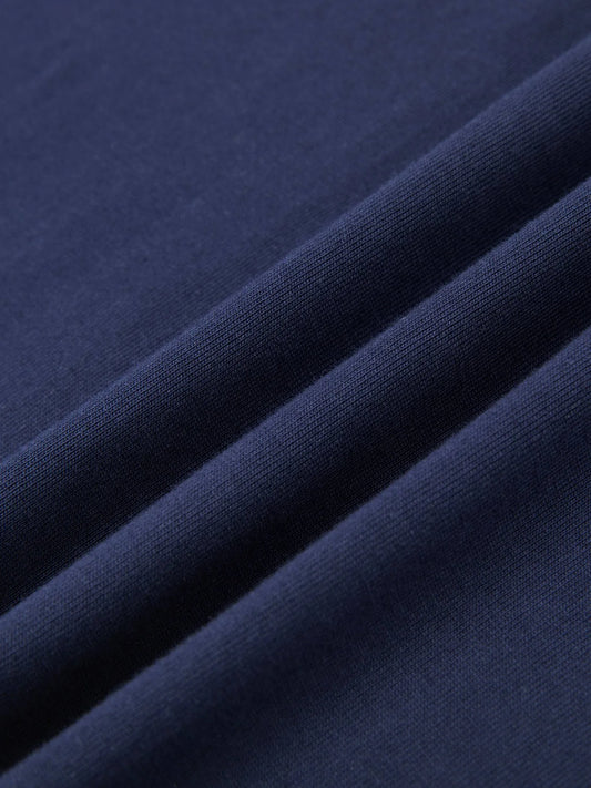 Navy blue cotton fabric for T-shirts