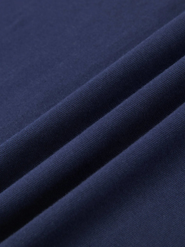 Navy blue cotton fabric for T-shirts