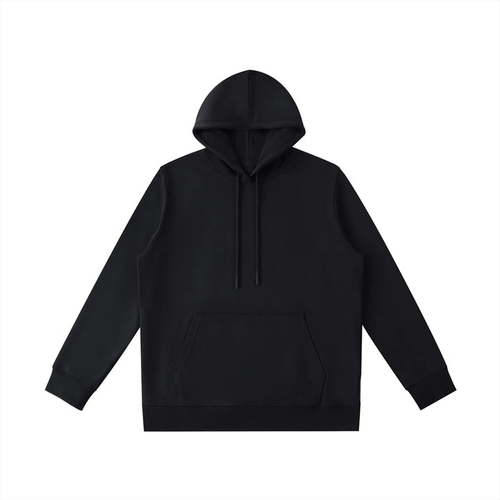 Black hoodie front view