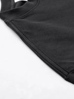 Black Logo Essentials Heavyweight Tee side fit image | FNDMNTLS