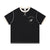 Contrast-Stitched Cotton T-Shirt black front
