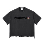 black 8 Ball Snow Wash Raw-Hem Boxy T-shirt