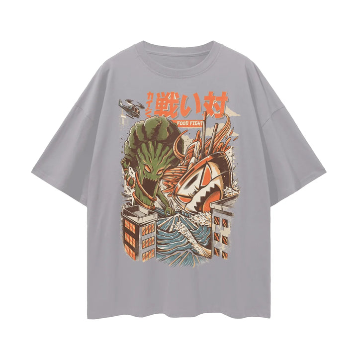 Food Fight Oversize Graphic T-shirt by Shop FNDMNTLS - Tshirts, archive, Artisanal T-shirt