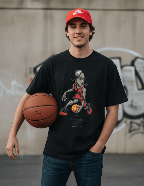 Model wearing Flu Game Vintage Tee | FNDMNTLS