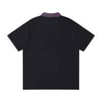 Unisex polo shirt with contrast collar and embroidered logos