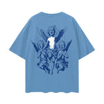 Los Angeles Oversize Deep Drop Shoulder Graphic T-shirt by Shop FNDMNTLS - Tshirts, Casual Fashion, Casual Streetwear
