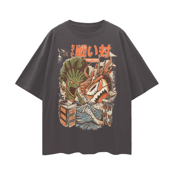 Food Fight Oversize Graphic T-shirt by Shop FNDMNTLS - Tshirts, archive, Artisanal T-shirt
