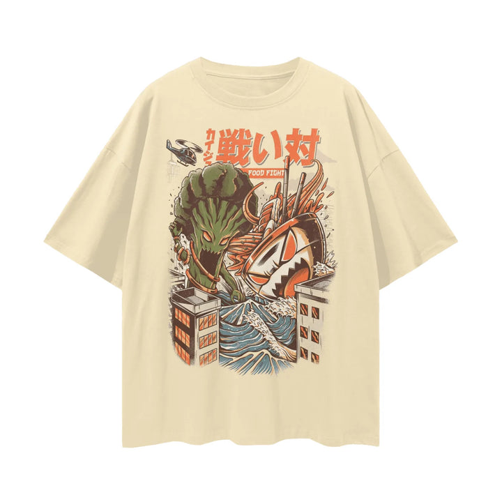 Food Fight Oversize Graphic T-shirt by Shop FNDMNTLS - Tshirts, archive, Artisanal T-shirt