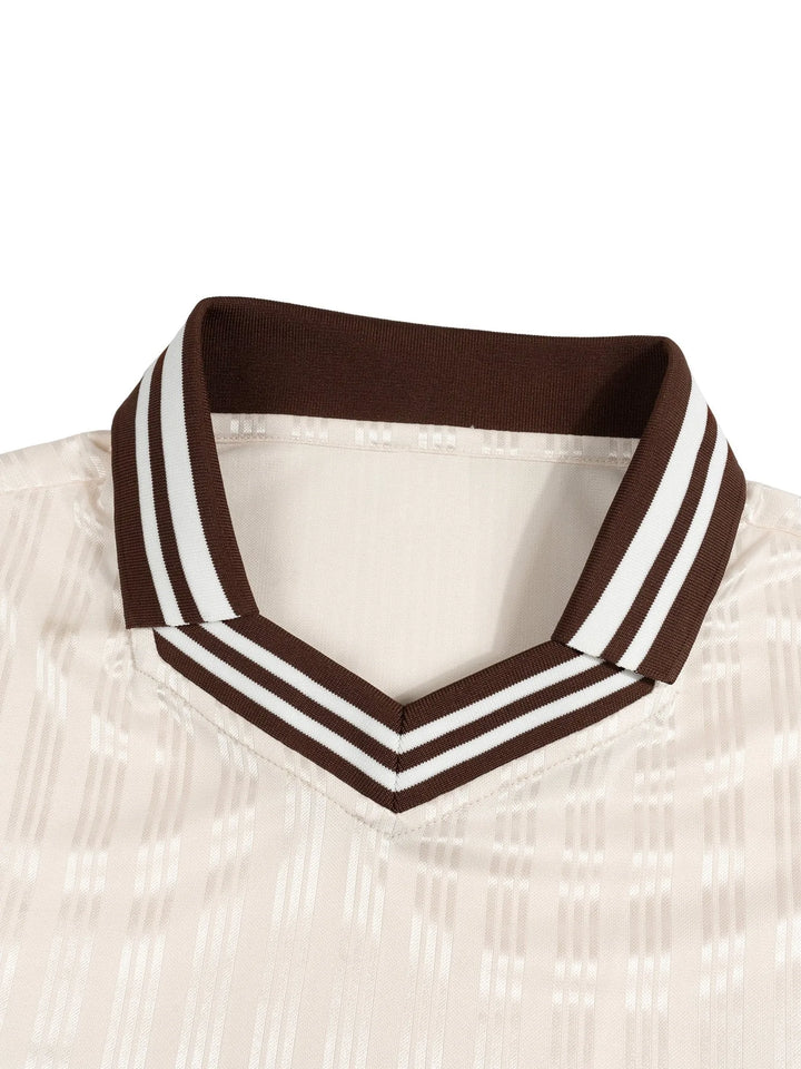 Contrast Stripes Polo Collar T-Shirt by Shop FNDMNTLS - polos, 100% polyester, Casual Streetwear