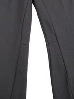 Inner seam detail of Mr Rogers FNDMNTLS Flared Sweatpants, showcasing quality stitching and smooth cotton fabric.