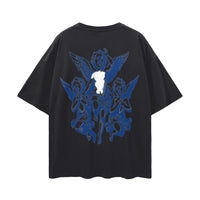 Los Angeles Oversize Deep Drop Shoulder Graphic T-shirt by Shop FNDMNTLS - Tshirts, Casual Fashion, Casual Streetwear