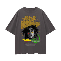 bob marley FNDMNTLS Streetwear Casual Streetwear Casual T-shirt