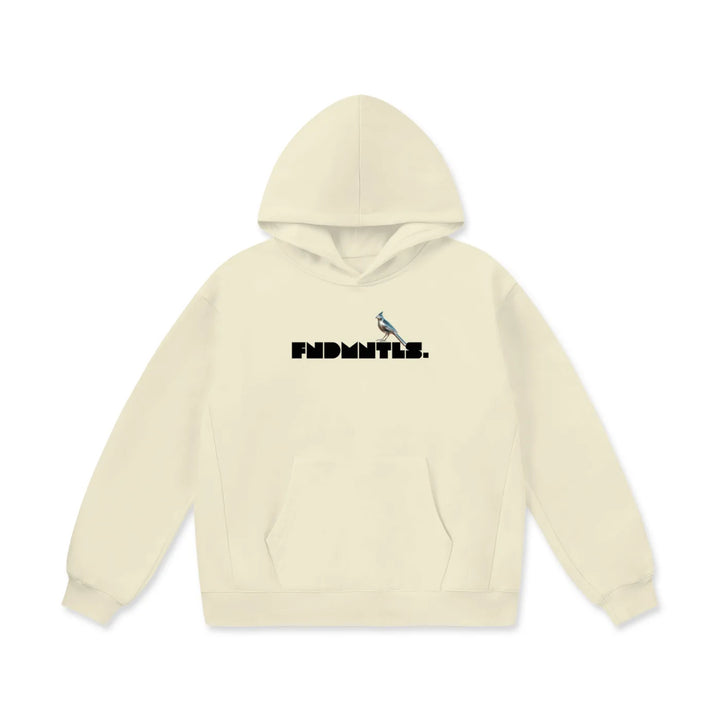 Chrome Cardinals Oversize Heavyweight Fleece Hoodie in cream front view