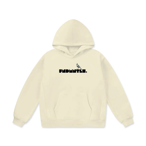 Chrome Cardinals Oversize Heavyweight Fleece Hoodie in cream front view