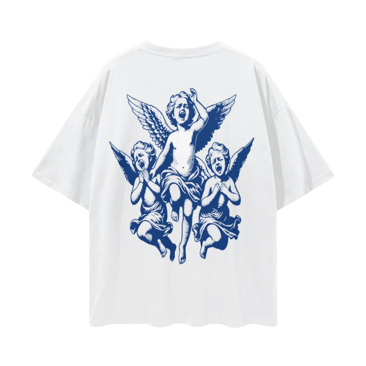 Los Angeles Oversize Deep Drop Shoulder Graphic T-shirt by Shop FNDMNTLS - Tshirts, Casual Fashion, Casual Streetwear