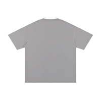 Back view of gray Glock 19 unisex cotton t-shirt with a simple, solid color design for relaxed everyday wear.