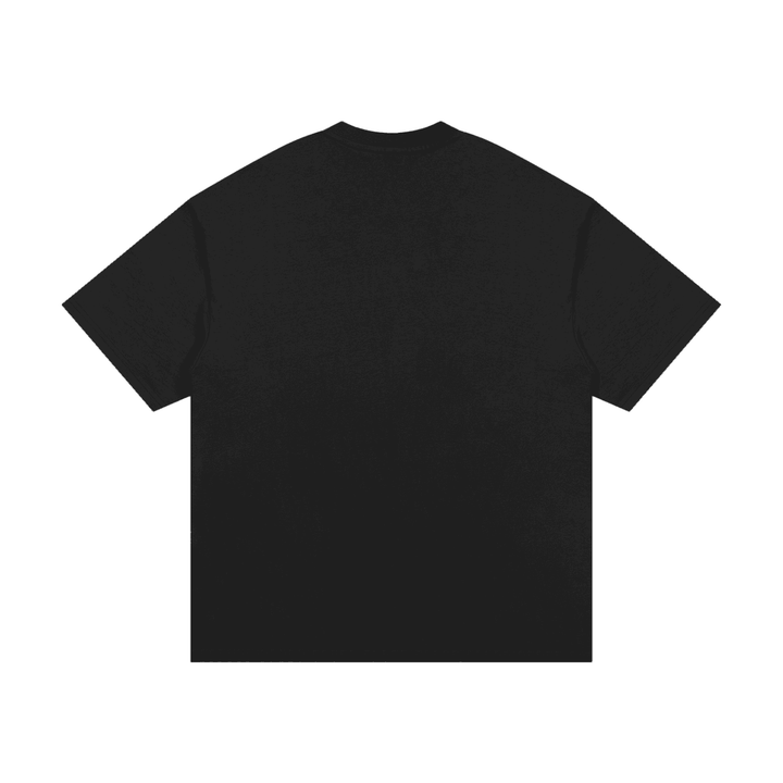 Back view of black Premio Heavyweight Cotton T-Shirt