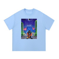 Light blue Ninja Magic Essential Cotton T-Shirt showcasing a bold graphic print, ideal for relaxed Spring and Summer outfits.