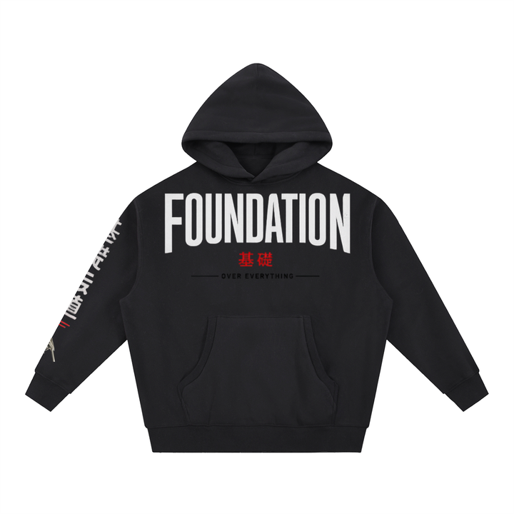 Foundation Essential Oversized Boxy Fit Fleece Hoodie - Product Photo 5 | FNDMNTLS Streetwear