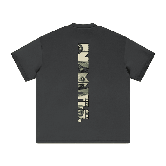 Black T-shirt with graphic design