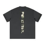Black T-shirt with graphic design