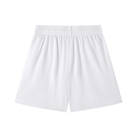 Back view of white Chrome Cardinals Mesh Drawstring Shorts with breathable mesh design and elastic waistband for comfort and mobility.